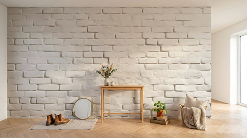 Design A0057 — Papier peint Brique Blanche — Novomur