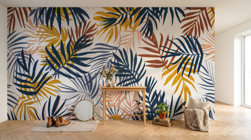 Design A0064 — Papier peint Palmier Tropical Vert - Collection 4 — Novomur