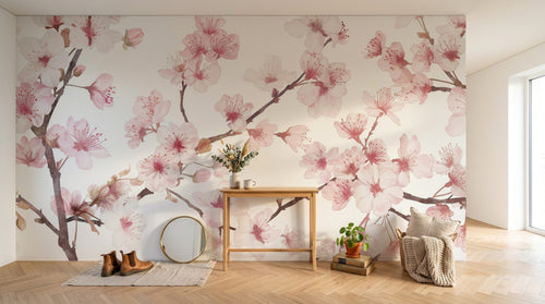 Design A0080 — Papier peint Cerisier Rose — Novomur