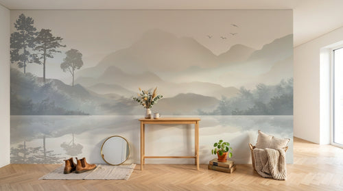 Design A0085 — Papier peint Paysage Montagne Réaliste — Novomur