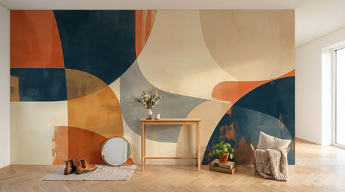 Design A0100 — Papier peint Art Abstrait Bauhaus Coloré - Collection 2 — Novomur