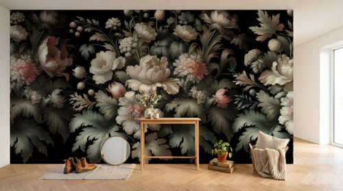 Design A0107 — Papier peint Floral Vintage Baroque — Novomur