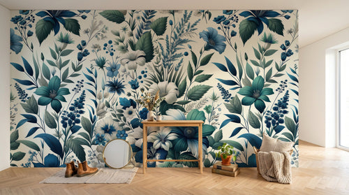 Design A0114 — Papier peint Coquelicots et Fleurs Sauvages — Novomur