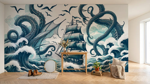 Design A0123 — Papier peint Mont Fuji et Hokusai — Novomur