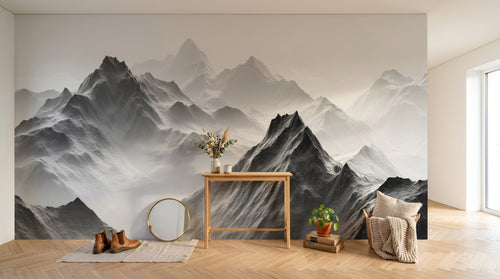Design A0160 — Papier peint Paysage Montagne Réaliste — Novomur