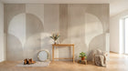 Design A0200 — Papier peint Art Abstrait Bauhaus Beige - Collection 1 — Novomur