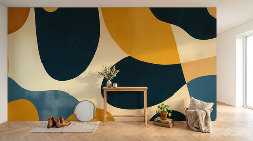 Design A0233 — Papier peint Art Abstrait Bauhaus Coloré - Collection 2 — Novomur