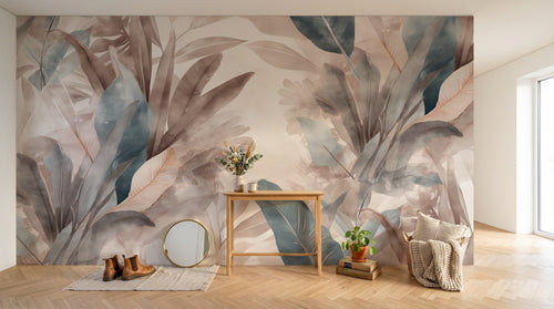 Design A0263 — Papier peint Palmier Tropical Vert - Collection 1 — Novomur
