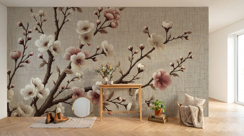 Design A0273 — Papier peint Cerisier Rose — Novomur