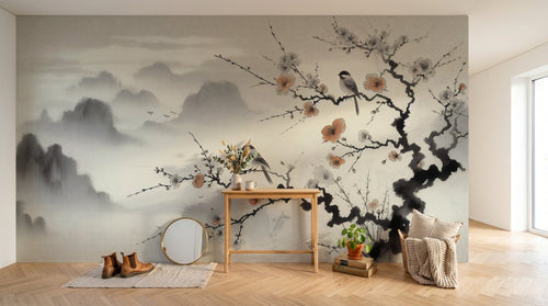 Design A0283 — Papier peint Cerisier en Fleurs — Novomur