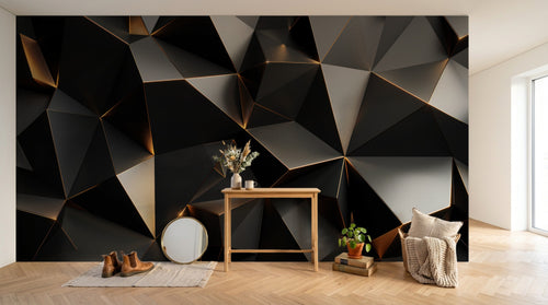 Design A0288 — Papier peint Géométrique Triangles et Losanges - Collection 1 — Novomur