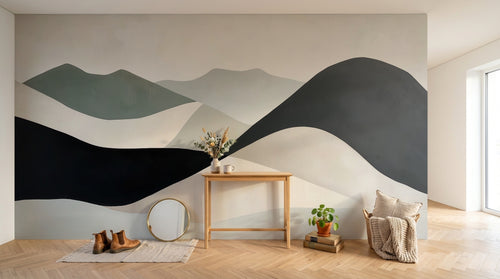 Design A0346 — Papier peint Paysage Montagne Minimaliste - Collection 2 — Novomur
