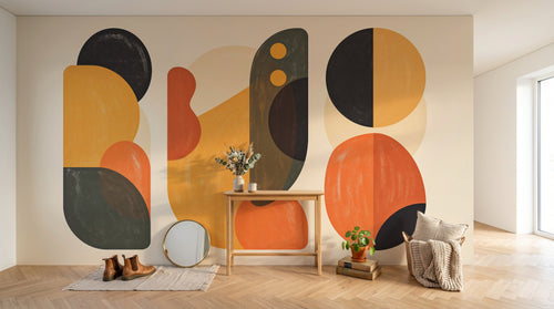 Design A0368 — Papier peint Art Abstrait Bauhaus Coloré - Collection 2 — Novomur