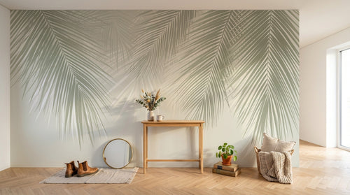Design A0371 — Papier peint Palmier Tropical Vert - Collection 3 — Novomur