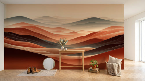 Design A0381 — Papier peint Paysage Désert et Cactus — Novomur