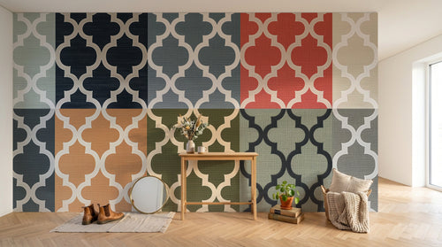 Design A0409 — Papier peint Art Abstrait Bauhaus Coloré - Collection 2 — Novomur