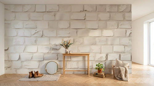 Design A0419 — Papier peint Brique Blanche — Novomur