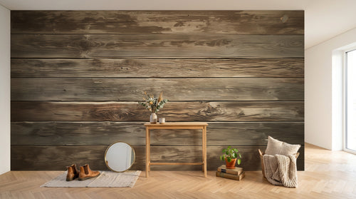 Design A0425 — Papier peint Bois Rustique Brun - Collection 1 — Novomur