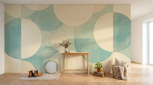 Design A0432 — Papier peint Art Abstrait Bauhaus Coloré - Collection 1 — Novomur