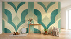 Design A0433 — Papier peint Art Déco Éventails et Or - Collection 1 — Novomur