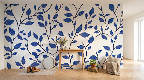 Design A0443 — Papier peint Botanique Feuilles Sombres — Novomur
