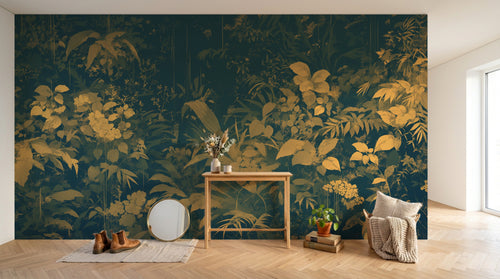 Design A0453 — Papier peint Jungle Tropicale Dense Aquarelle — Novomur