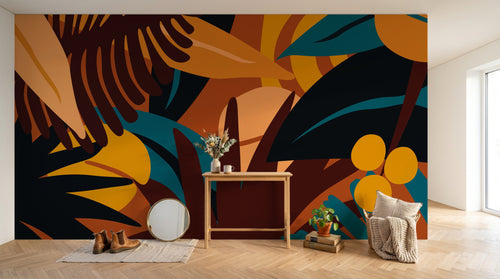 Design A0509 — Papier peint Palmier Tropical Vert - Collection 3 — Novomur
