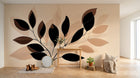 Design A0512 — Papier peint Botanique Feuilles Sombres — Novomur