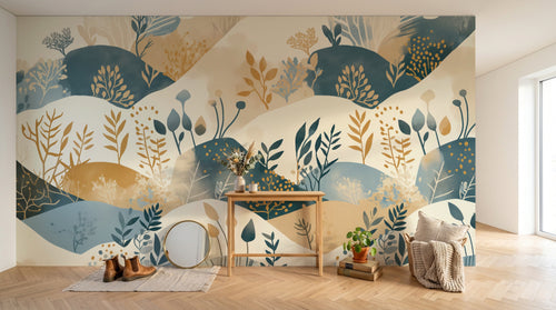Design A0522 — Papier peint Paysage Montagne Minimaliste - Collection 1 — Novomur