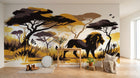 Design A0527 — Papier peint Safari Savane Aquarelle — Novomur