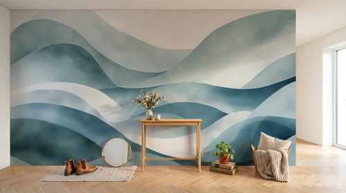 Design A0612 — Papier peint Art Abstrait Vagues et Lignes — Novomur
