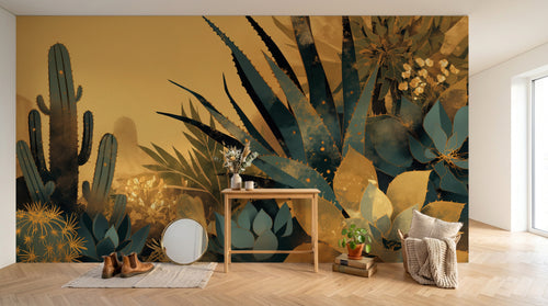 Design A0685 — Papier peint Paysage Désert et Cactus — Novomur