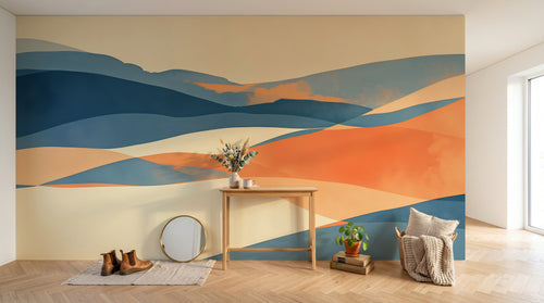 Design A0727 — Papier peint Paysage Montagne Minimaliste - Collection 1 — Novomur