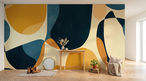 Design A0738 — Papier peint Art Abstrait Bauhaus Coloré - Collection 2 — Novomur