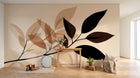 Design A0786 — Papier peint Botanique Feuilles Sombres — Novomur