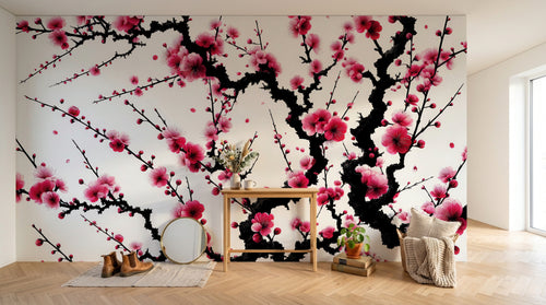 Design A0807 — Papier peint Cerisier Blanc et Prunier — Novomur