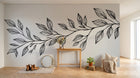 Design A0816 — Papier peint Botanique Feuilles Sombres — Novomur
