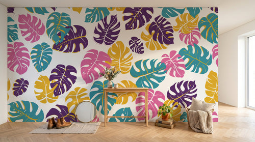 Design A0873 — Papier peint Palmier Tropical Pop Art Vif — Novomur