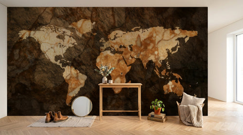 Design A0880 — Papier peint Carte du Monde — Novomur