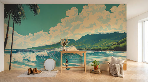 Design A0956 — Papier peint Paysage Plage et Mer — Novomur