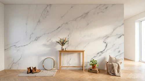 Design C0083 — Papier peint Marbre Blanc Classique - Collection 1 — Novomur