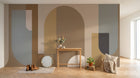 Design C0339 — Papier peint Art Abstrait Bauhaus Beige - Collection 1 — Novomur