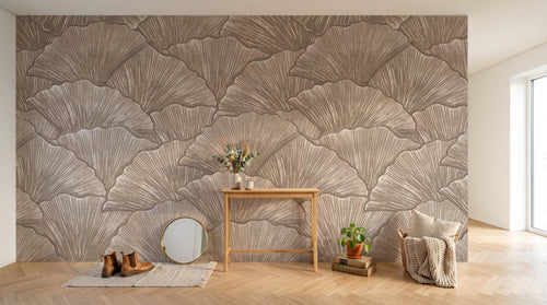 Design C0658 — Papier peint Art Déco Éventails et Or - Collection 1 — Novomur