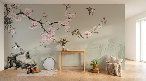 Design C0919 — Papier peint Cerisier en Fleurs — Novomur