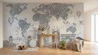 Design C0977 — Papier peint Carte du Monde — Novomur