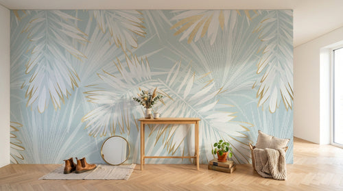 Design D0052 — Papier peint Palmier Tropical Vert - Collection 3 — Novomur