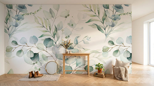 Design D0128 — Papier peint Eucalyptus Botanique Sauge — motif grand — Novomur