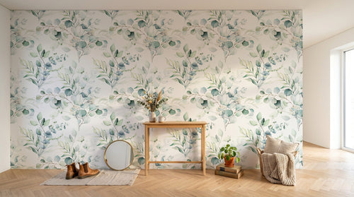 Design D0128 — Papier peint Eucalyptus Botanique Sauge — motif petit — Novomur