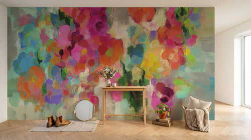 Design D0156 — Papier peint Floral Pivoines et Roses - Collection 1 — Novomur