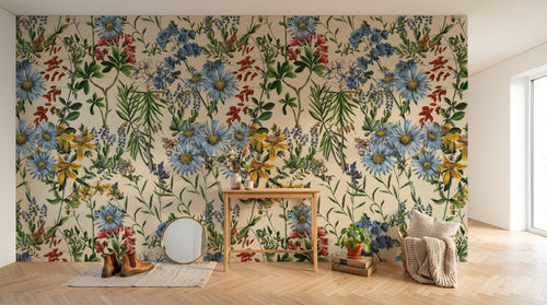 Design D0220 — Papier peint Coquelicots et Fleurs Sauvages — Novomur